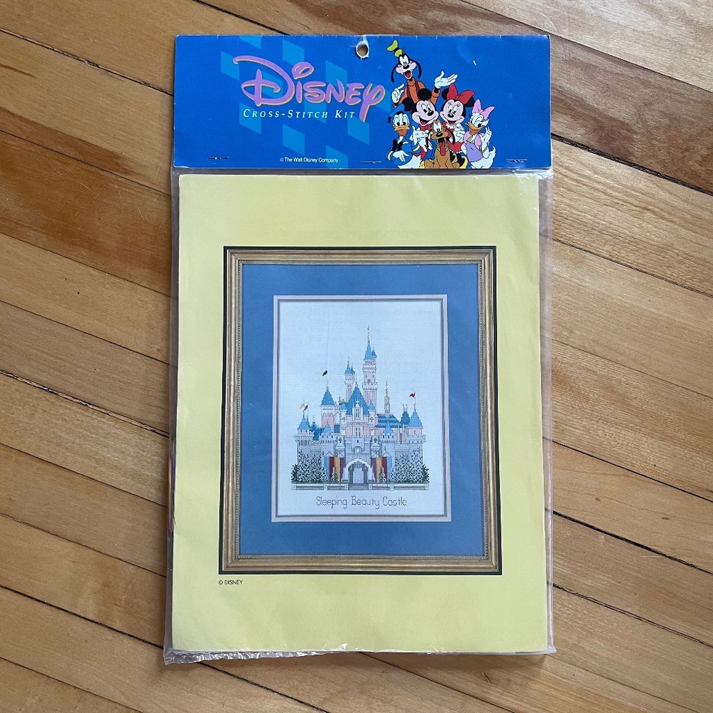 Disney NWT Vintage Cross Stitch Kit Sleeping Beauty Castle Disneyland Princess